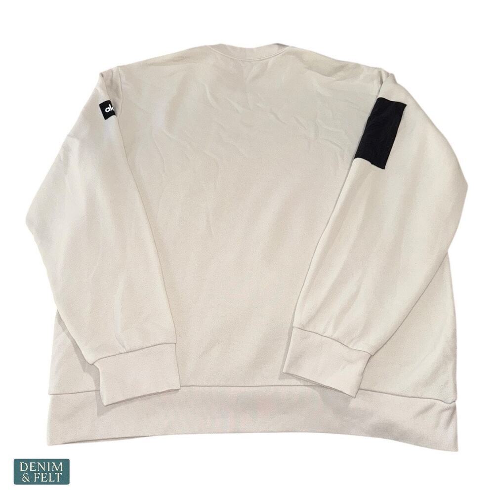 Alo Yoga Men’s Traverse Mixed Media Pullover Bone/Black Crewneck Sweatshirt 2XL - Picture 6 of 10
